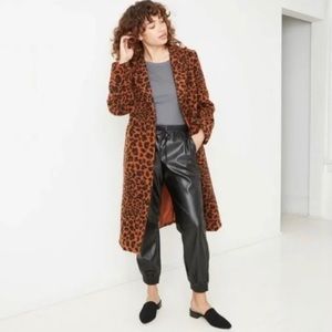 Leopard Print Overcoat